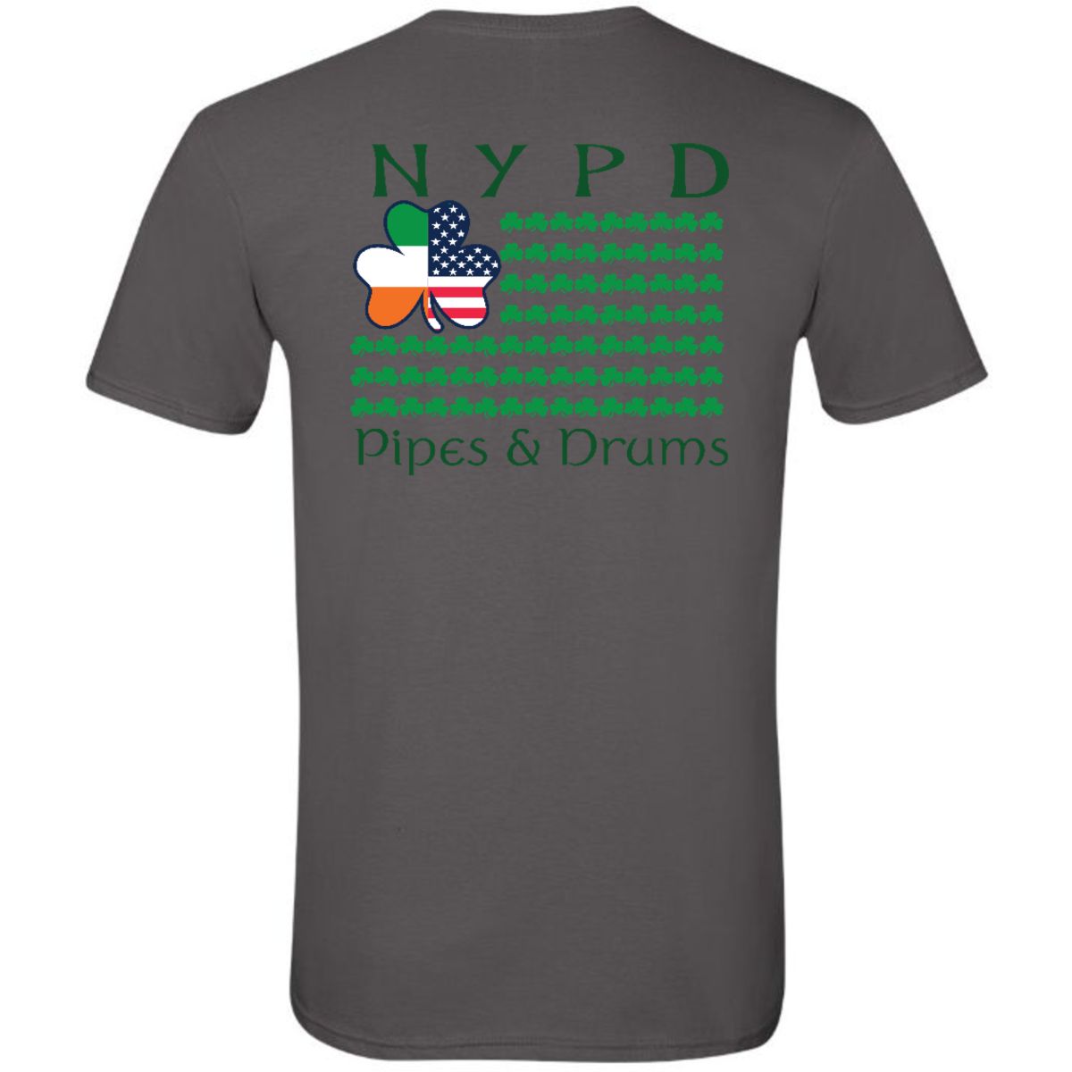 NYPD PIPES AND DRUMS Flag Short Sleeve Tshirt