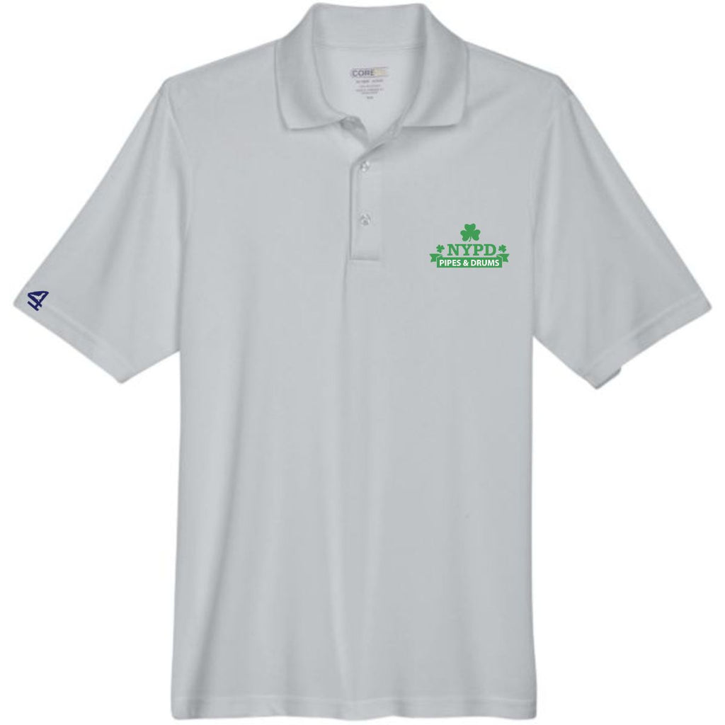 NYPD PIPES AND DRUMS Men's Performance Pique Polo