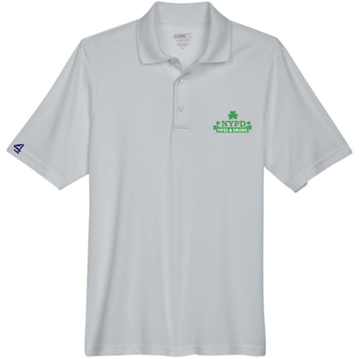 NYPD PIPES AND DRUMS Men's Performance Pique Polo