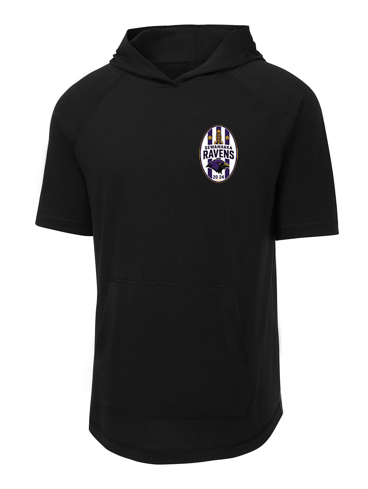 SEWANHAKA RAVENS BOYS SOCCER SHORT SLEEVE PERFORMANCE HOODIE ST404