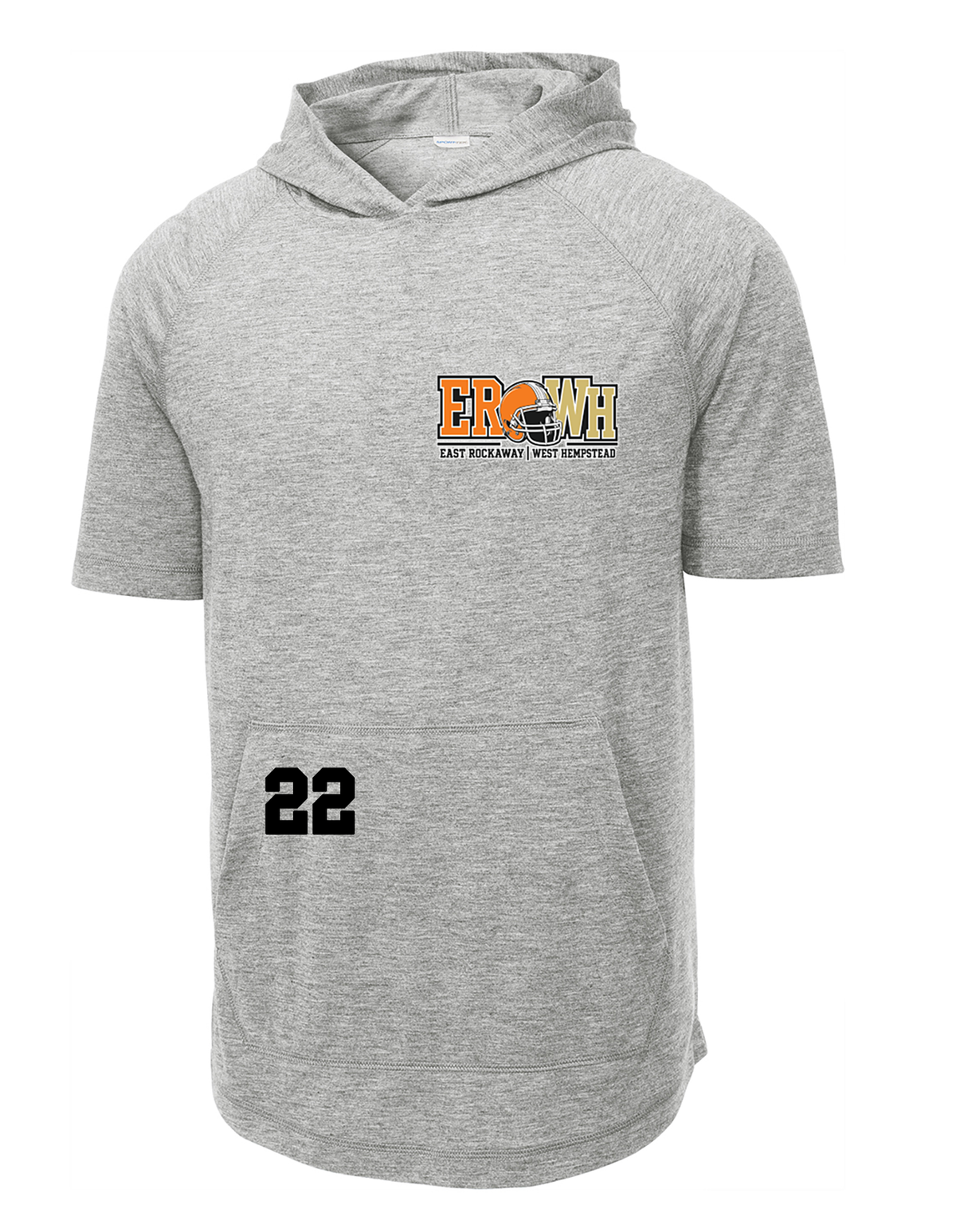 East Rockaway Football Tri-blend short sleeved Hoodie