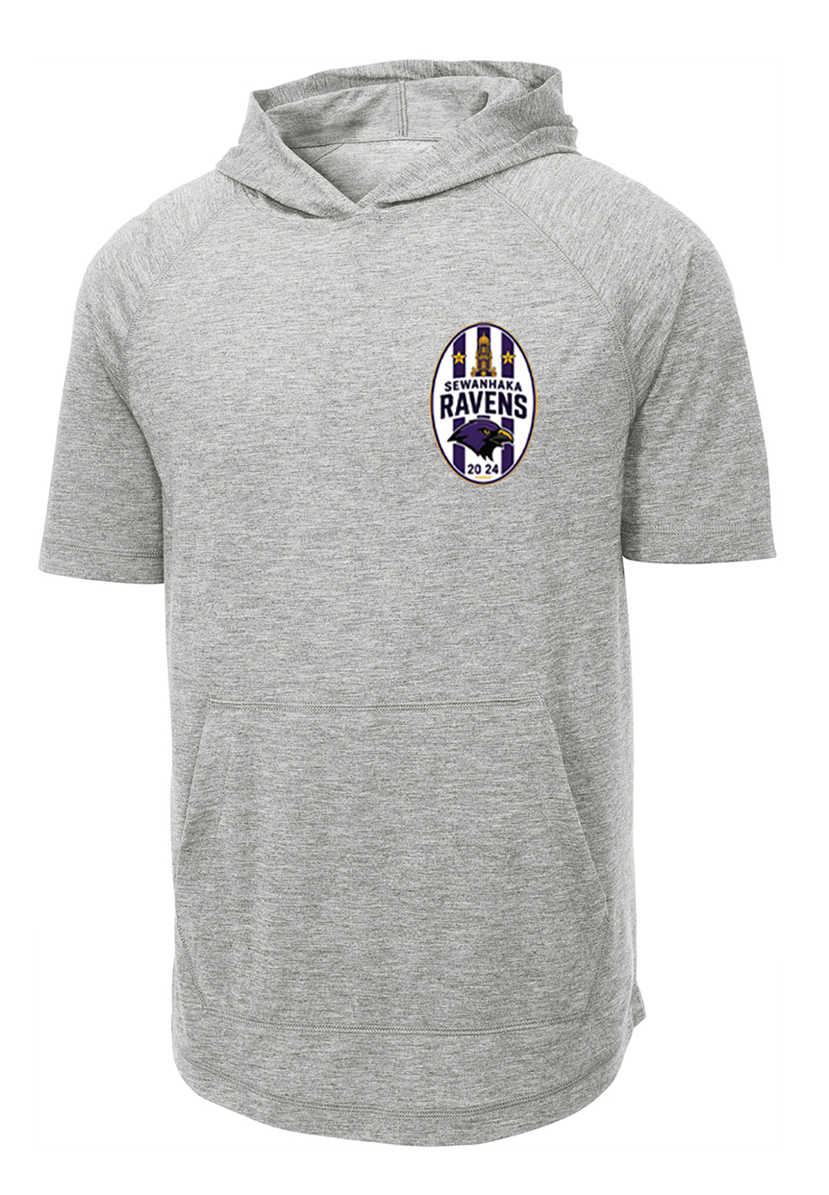 SEWANHAKA RAVENS BOYS SOCCER SHORT SLEEVE PERFORMANCE HOODIE ST404