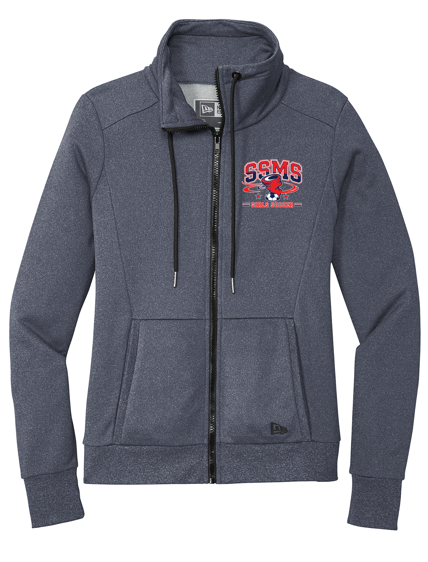 SSMS GIRLS SOCCER Embroidered New Era® Women's Performance Terry Full-Zip Cowl