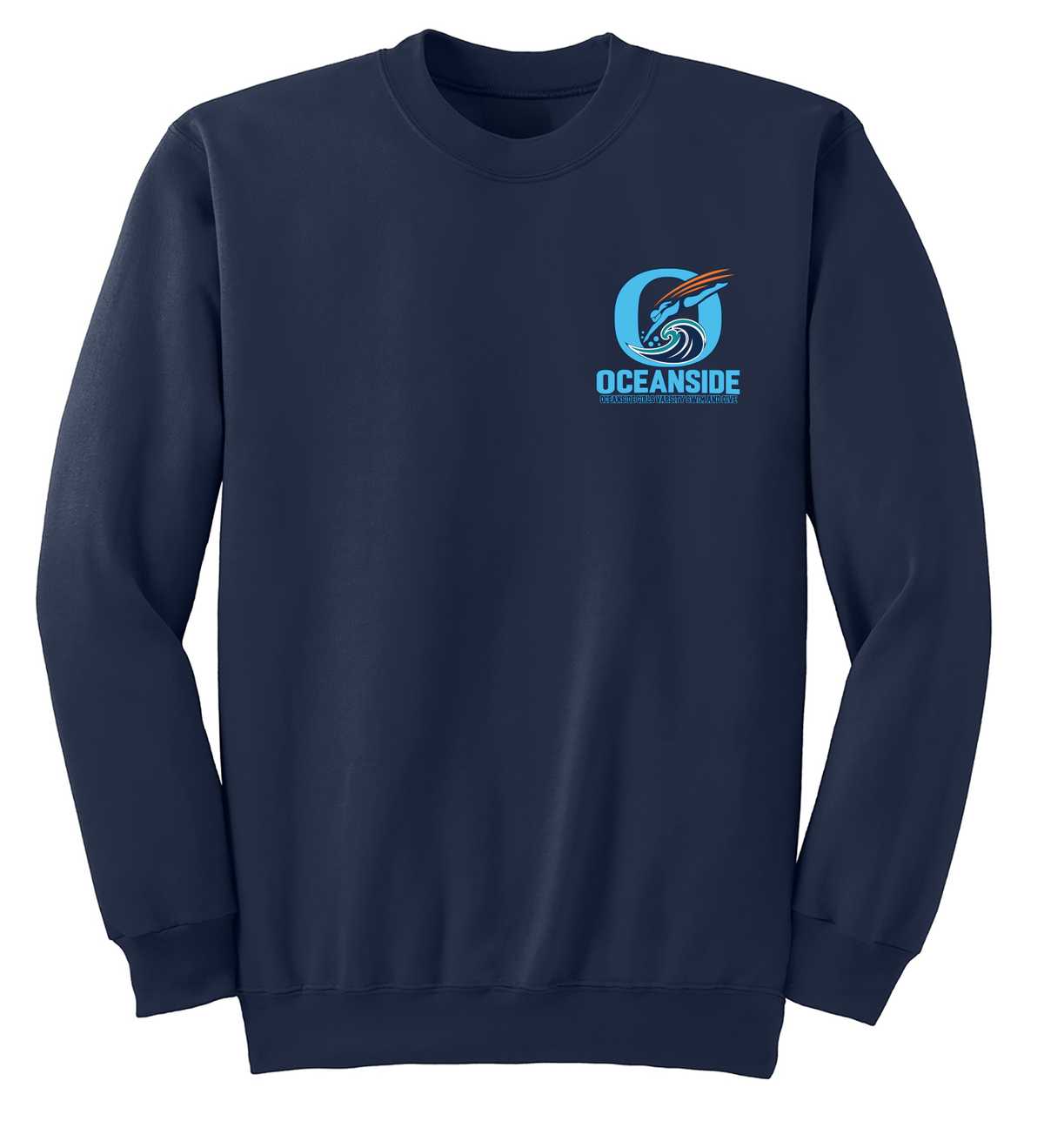 OCEANSIDE GIRLS VARSITY SWIM AND DIVE CREWNECK PC90L/PC78Y (Copy)