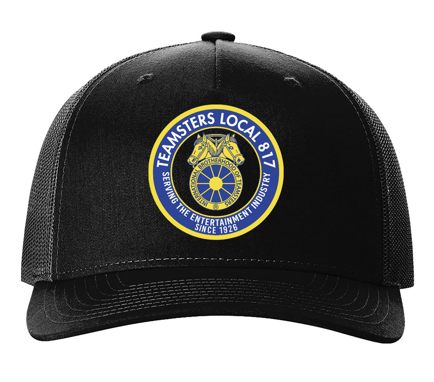 THEATRICAL TEAMSTERS  CIRCLE LOGO EMBROIDERED TRUCKER HAT