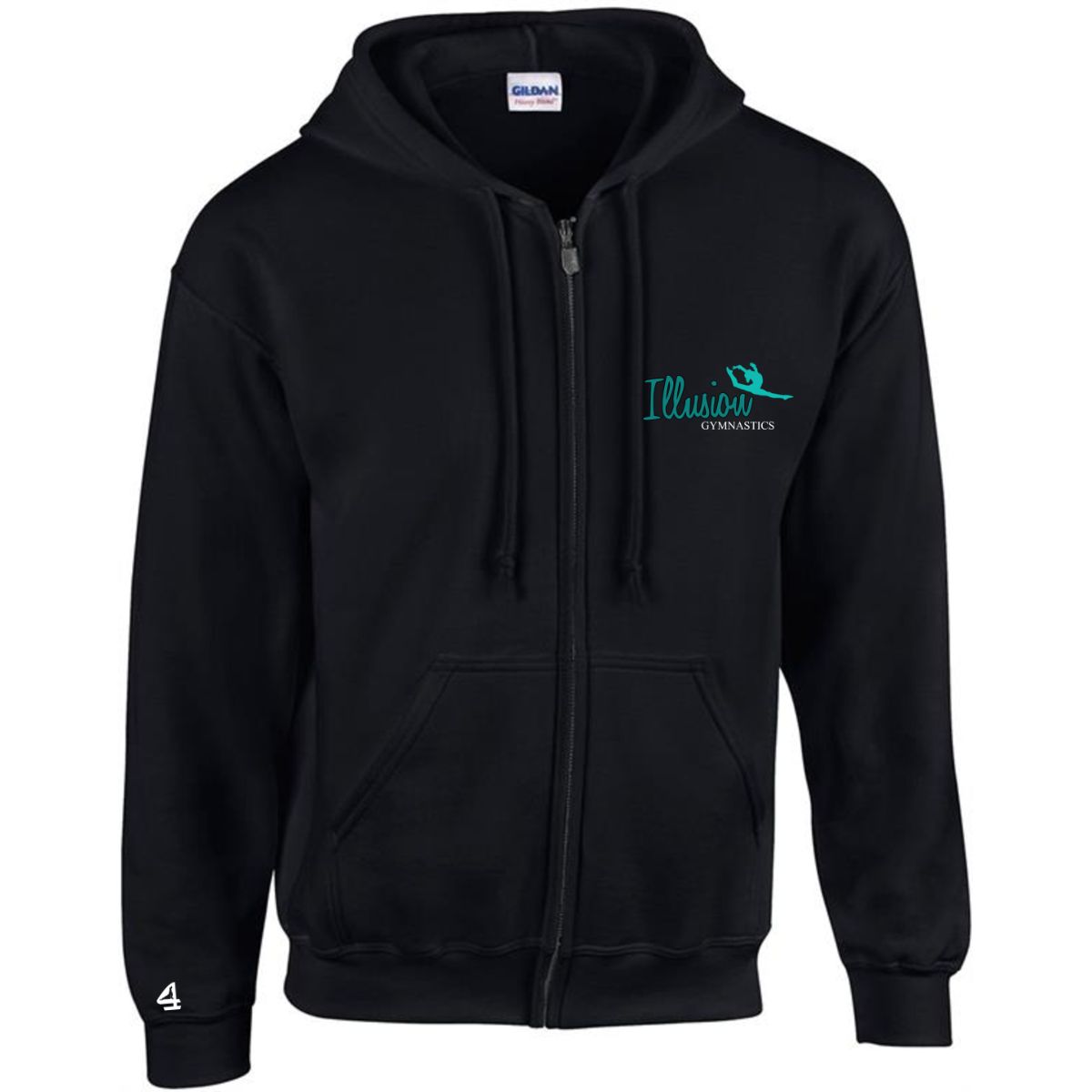 Illusion Gymnastics Adult Heavy Blend Full-Zip Hood