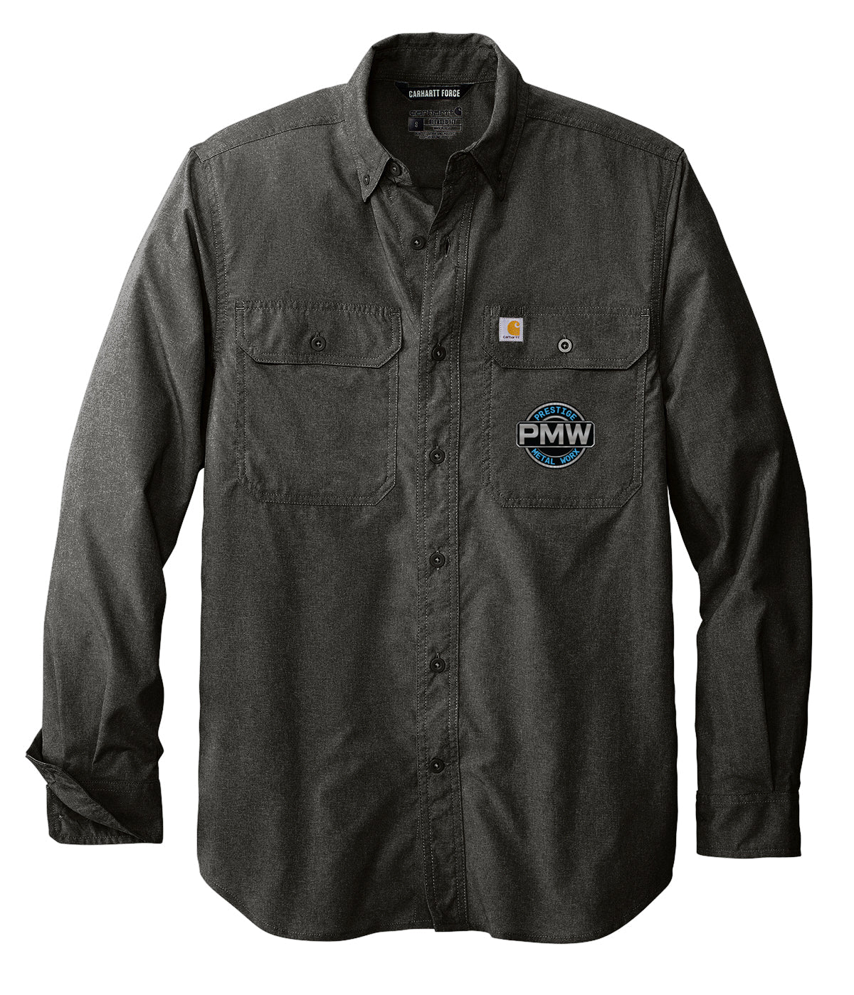 PMW Embroidered Carhartt Force® Solid Long Sleeve Shirt