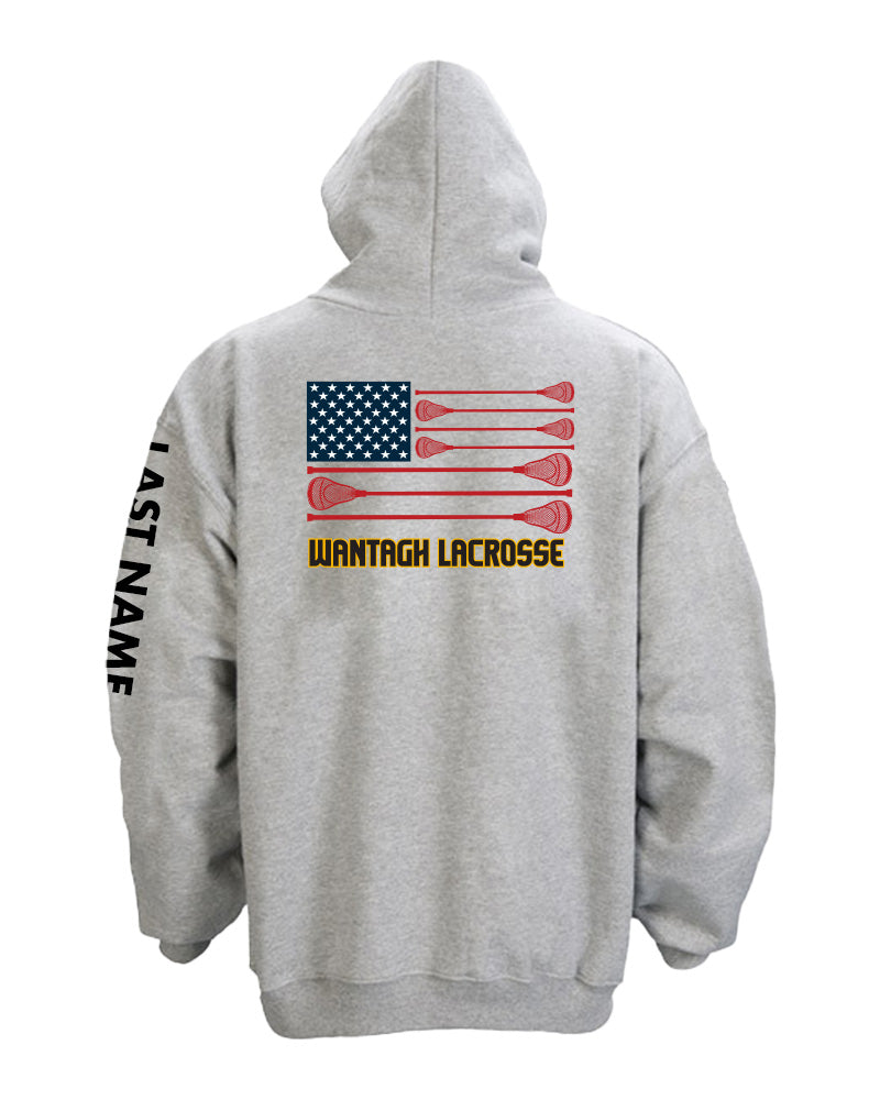 Wantagh Lacrosse Patriot Flag Hoodie