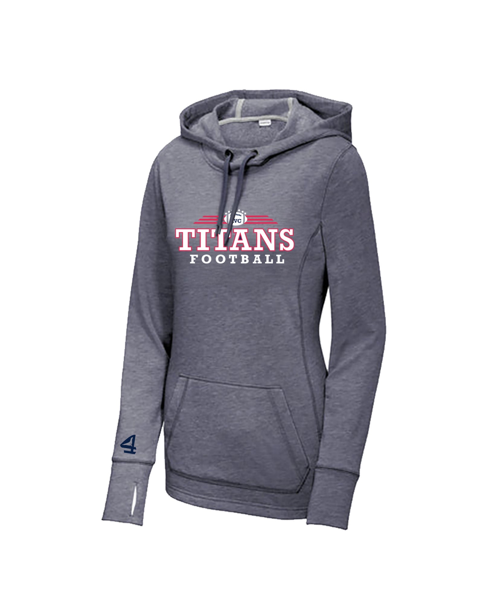 Titans Football Ladies Tri-Blend Wicking Fleece Pullover