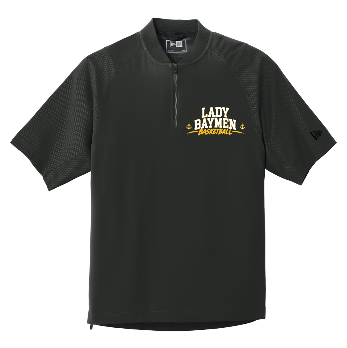 Oyster Bay Ladies Basketball Printed New Era Cage short sleeve 1/4zip