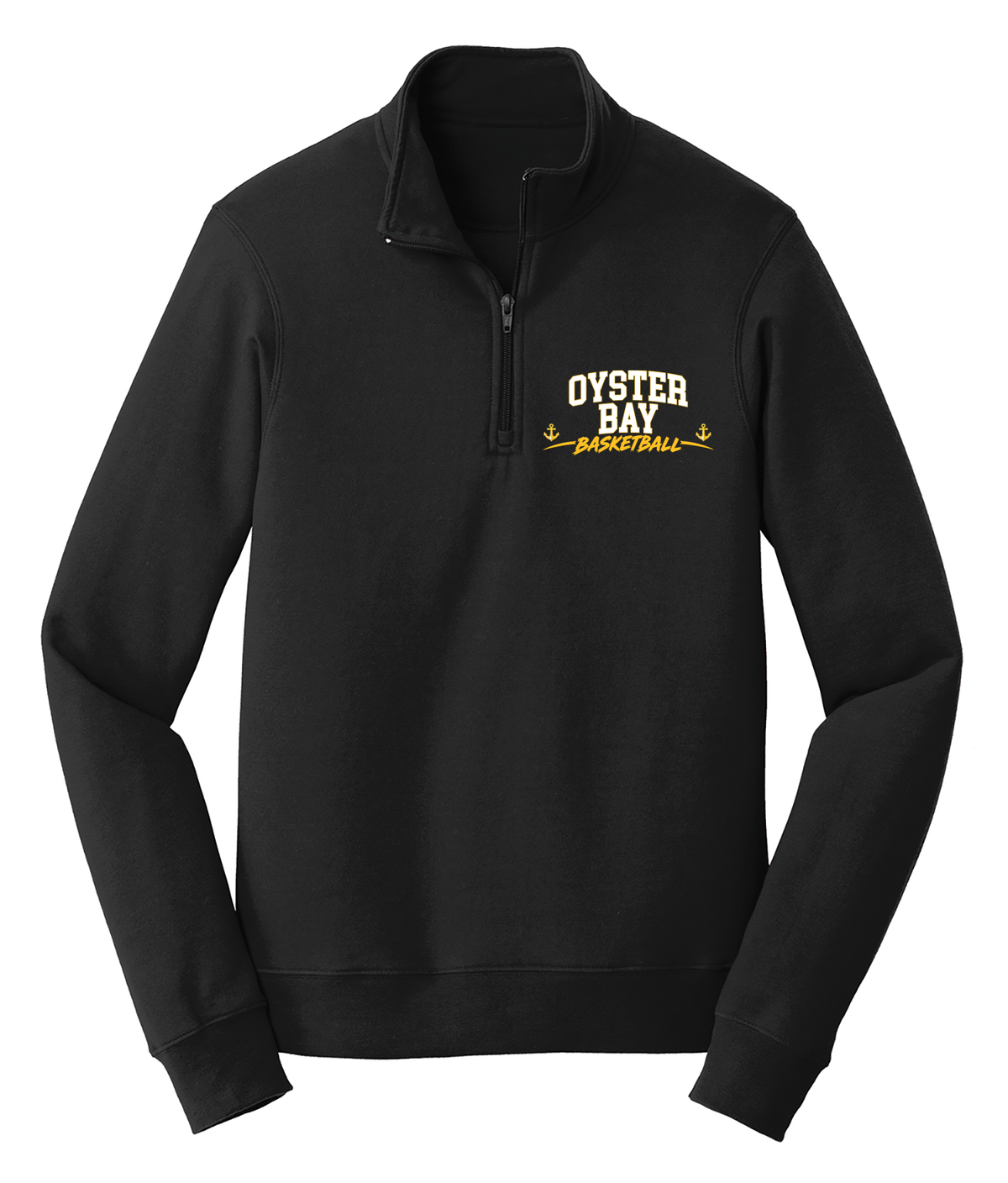 Oyster Bay Basketball Printed Long Sleeve 1/4 Zip sweatshirt PC8500