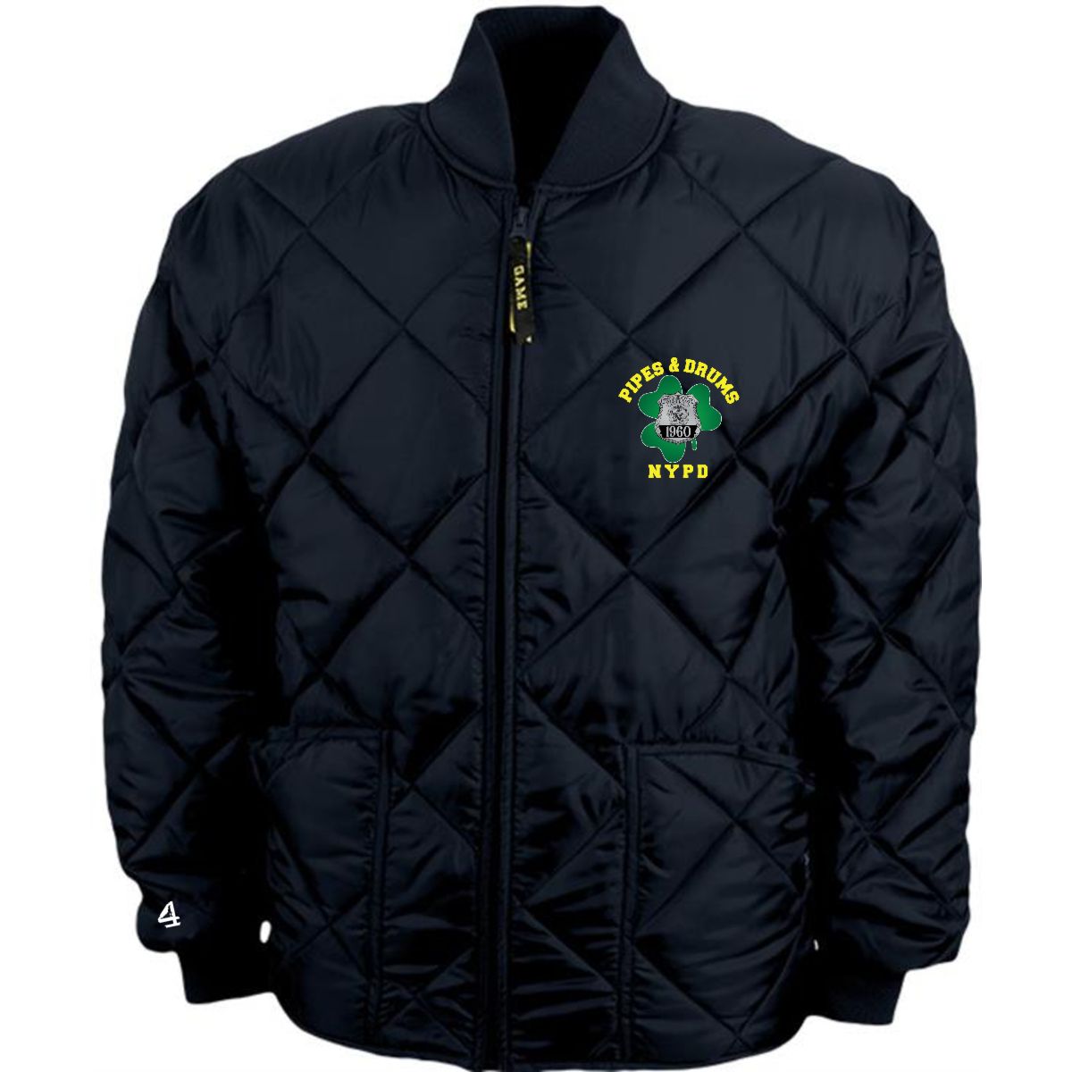 NYPD PIPES AND DRUMS Embroidery Puff Jacket