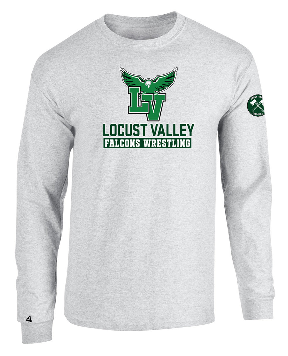 Locust Valley Falcons Wrestling Axman Long Sleeve T-shirt