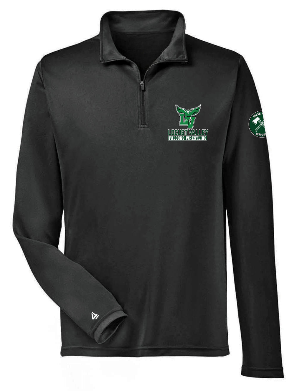 Locust Valley Falcons Wrestling Axman Embroidered Wrestling 1/4 zip
