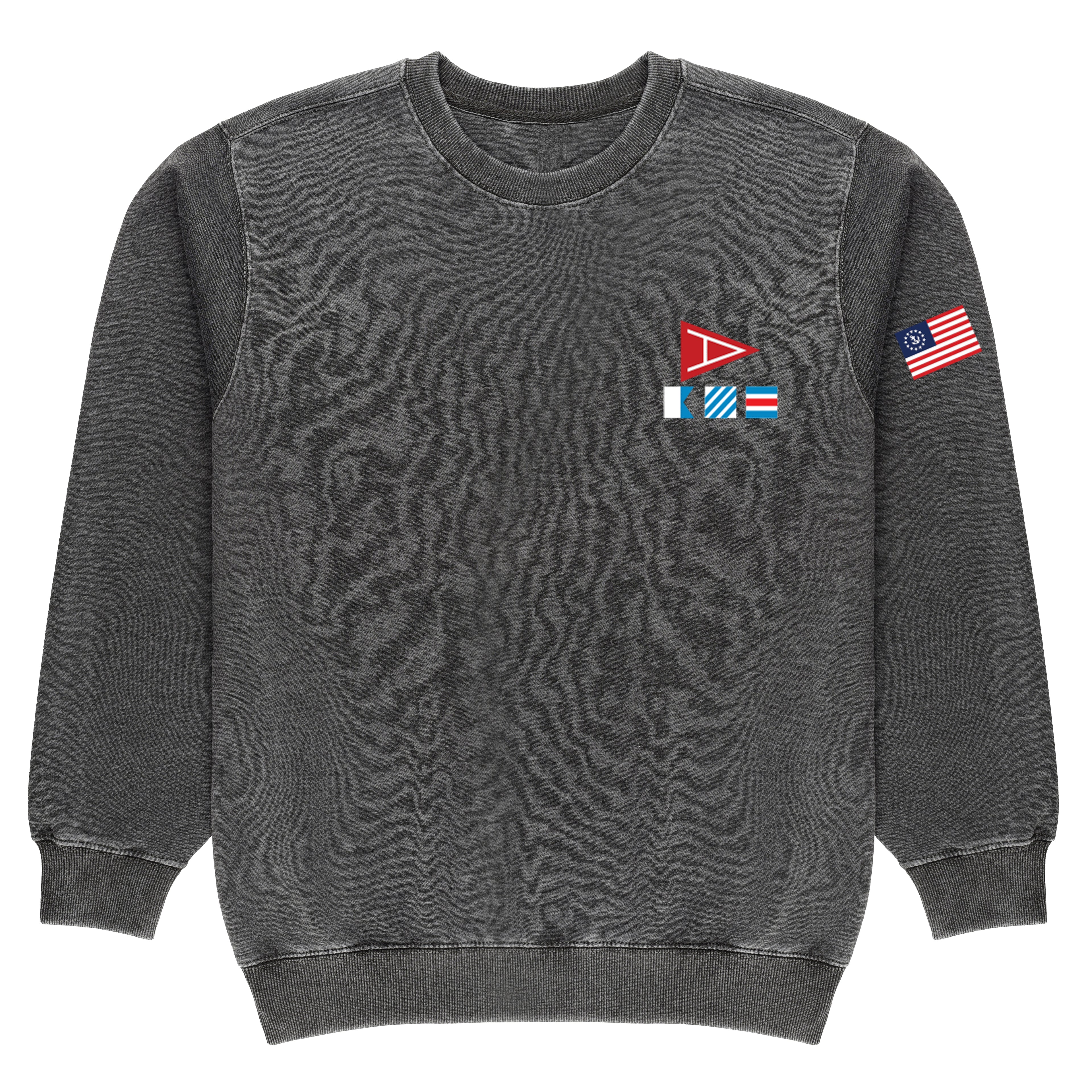 Amityville Yacht Club Flag Mid Weight Premium Vintage Crewneck