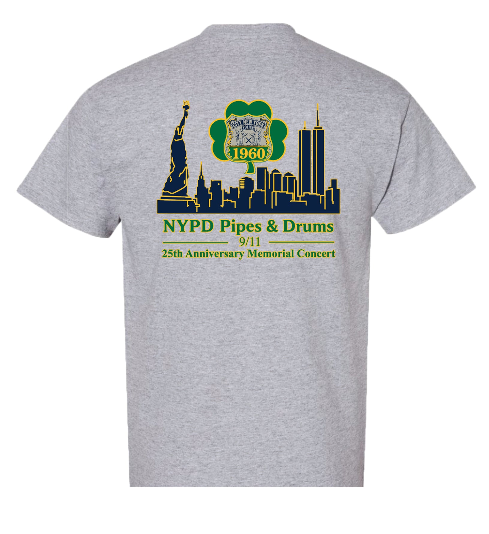 NYPD PIPES AND DRUMS 911 MEMORIAL CONCERT T-SHIRT