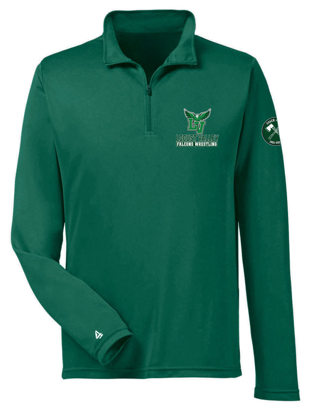Locust Valley Falcons Wrestling Axman Embroidered Wrestling 1/4 zip