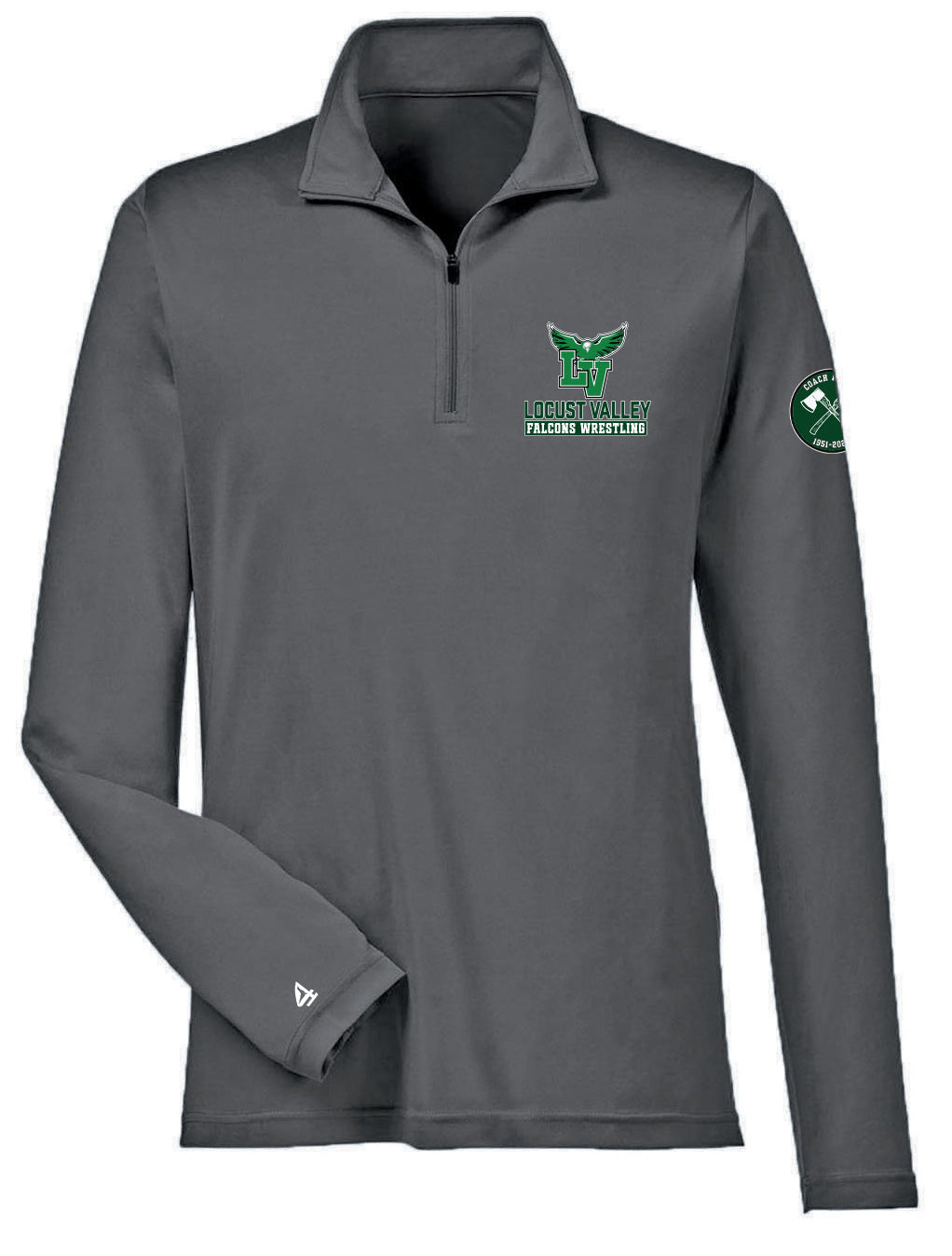 Locust Valley Falcons Wrestling Axman Embroidered Wrestling 1/4 zip