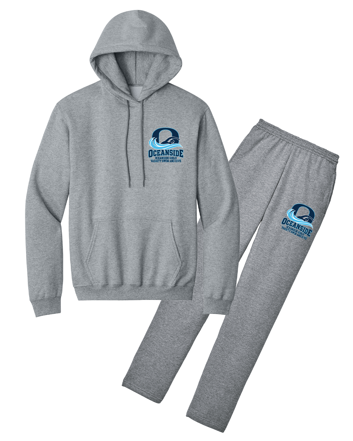 OCEANSIDE GIRLS VARSITY SWIM AND DIVE Sweatsuit PC78P / PC78H