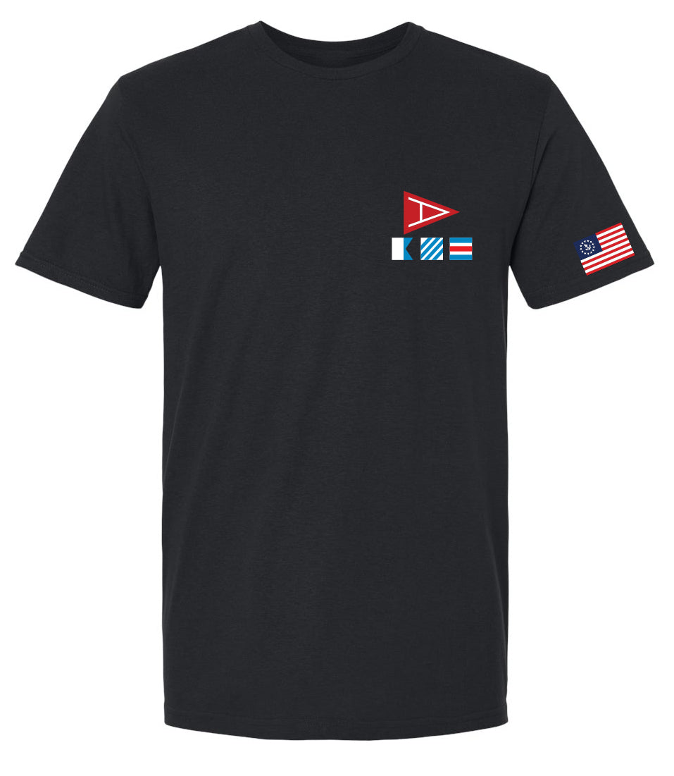 Amityville Yacht Club Flag Graphic T-shirt