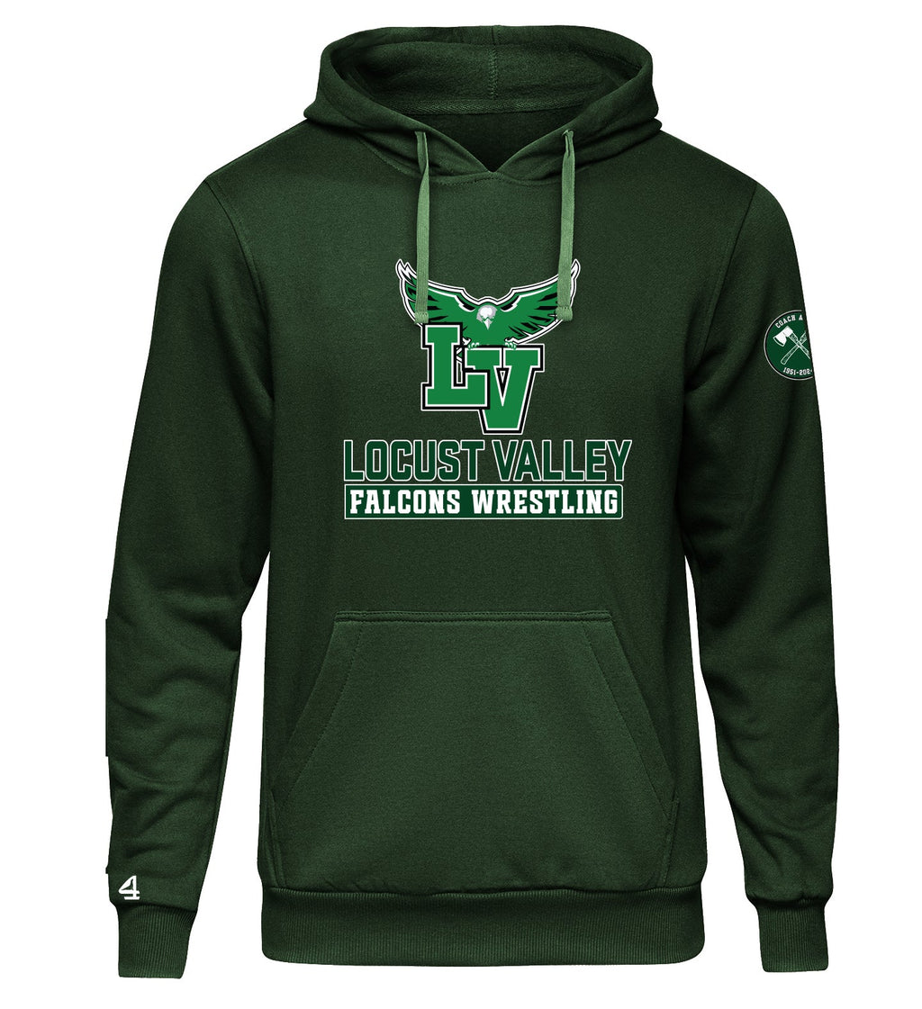 Locust Valley Falcons Wrestling Axman Team Spirit Hoodie