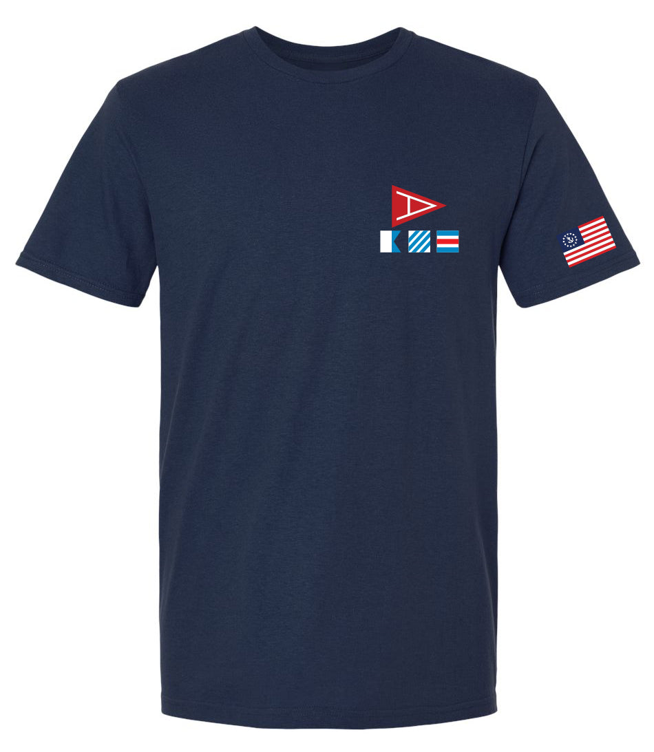 Amityville Yacht Club Flag Graphic T-shirt