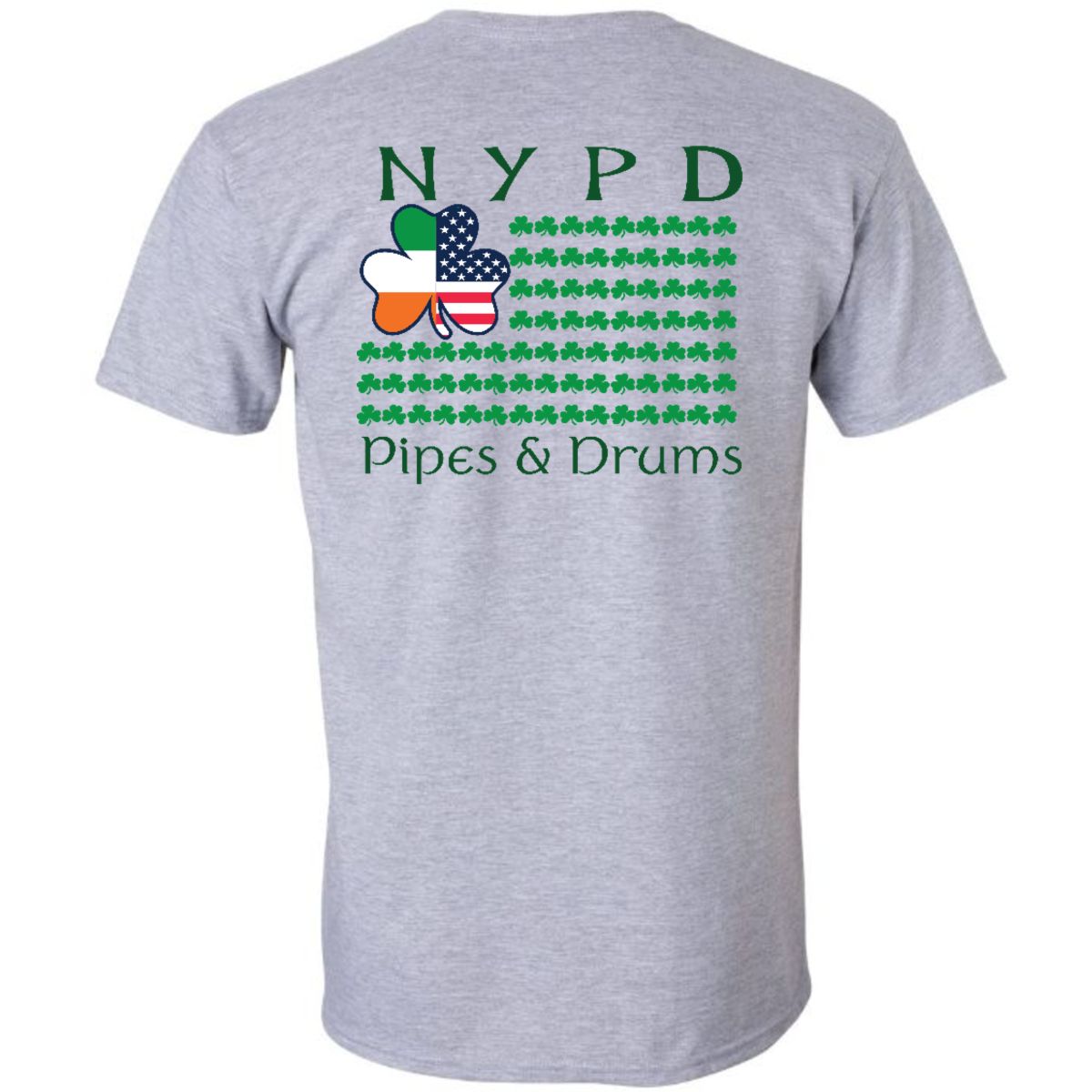 NYPD PIPES AND DRUMS Flag Short Sleeve Tshirt
