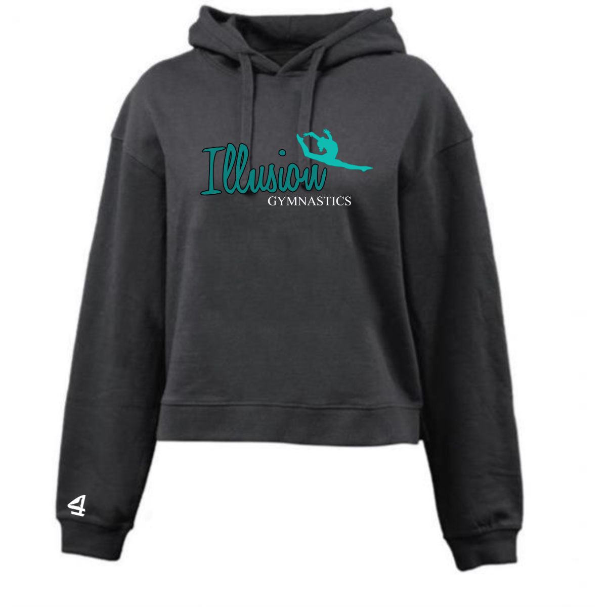 Illusion Gymnastics Adult Crop Fleece Hoodie