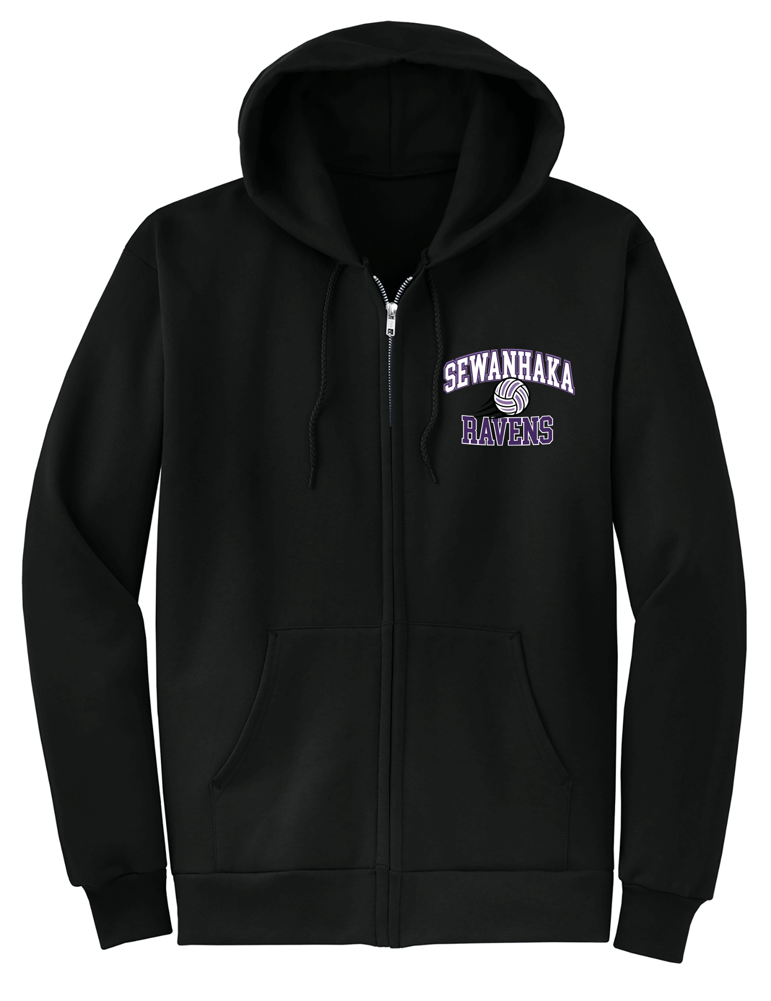 Sewanhaka Ravens Volleyball Full Zip Hoodie