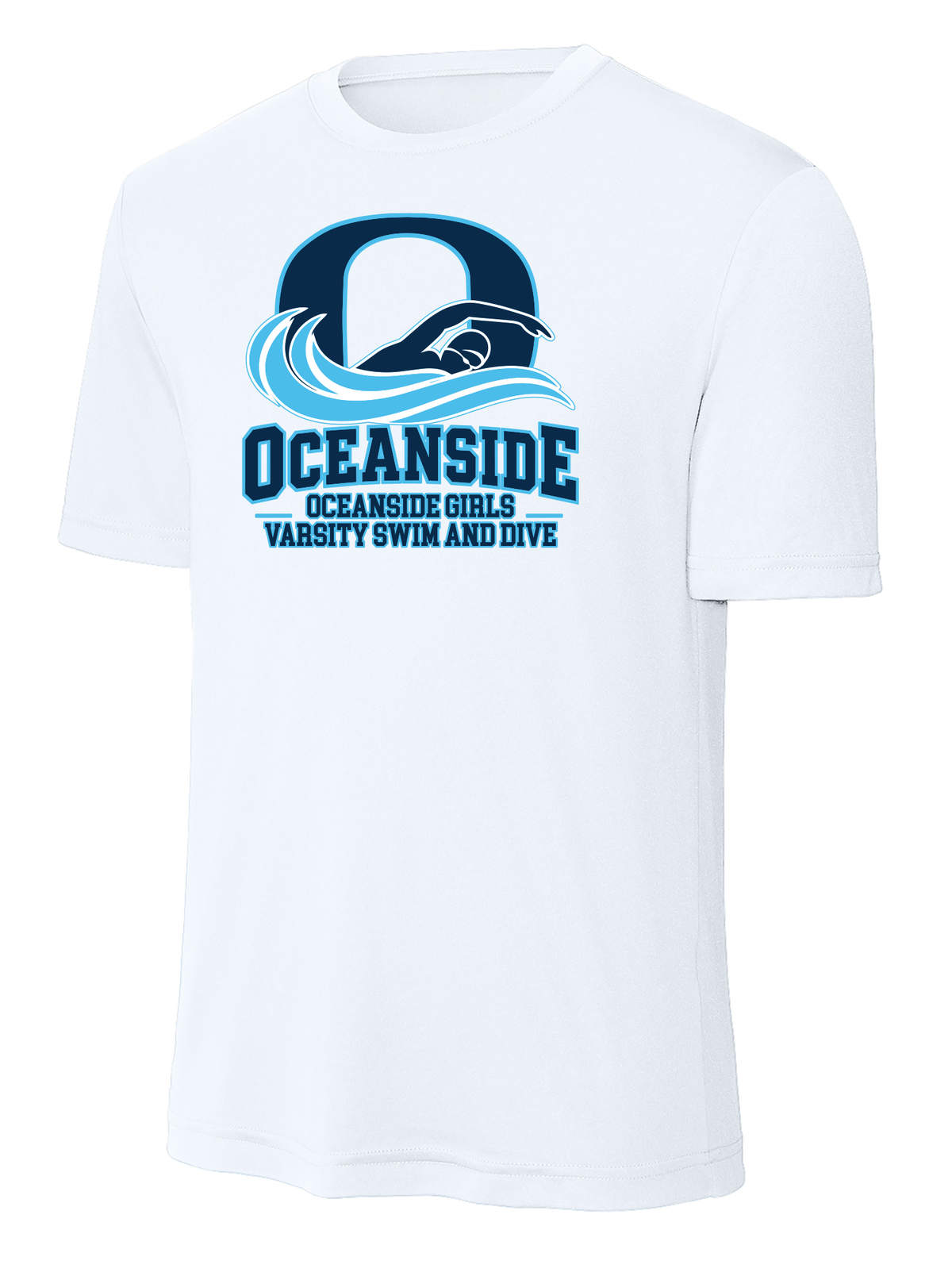 OCEANSIDE GIRLS VARSITY SWIM AND DIVE PERFORMANCE T-SHIRT ST350/YST