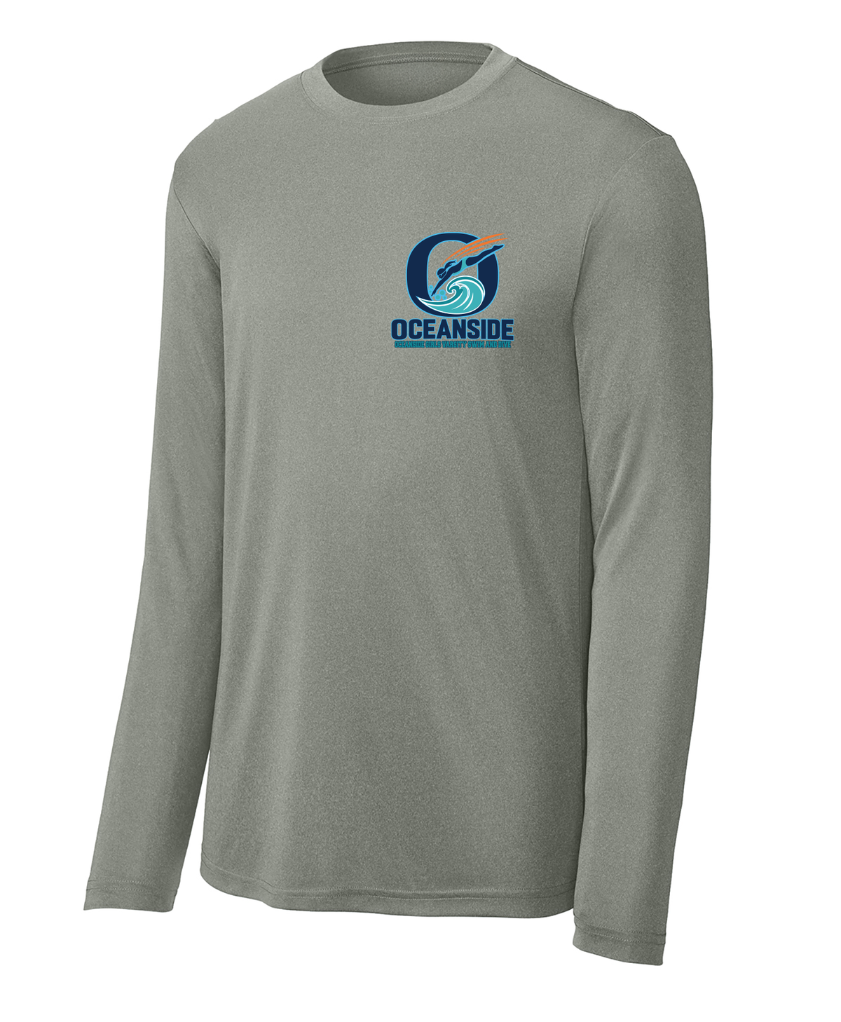 OCEANSIDE GIRLS VARSITY SWIM AND DIVE PERFORMANCE LONG SLEEVE SHIRT st350LS