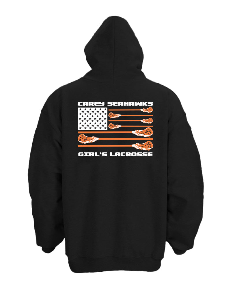Carey Girl's Lacrosse Flag Hoodie