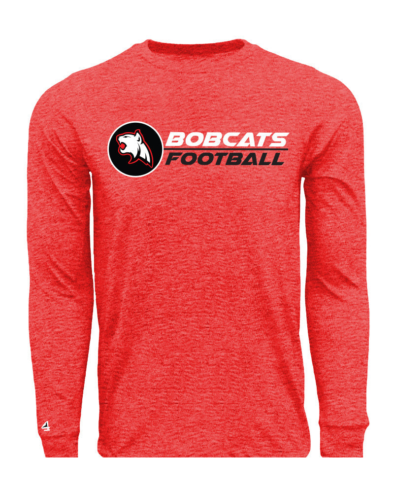 Bobcats Football Touchdown Cotton  Long Sleeve Tee