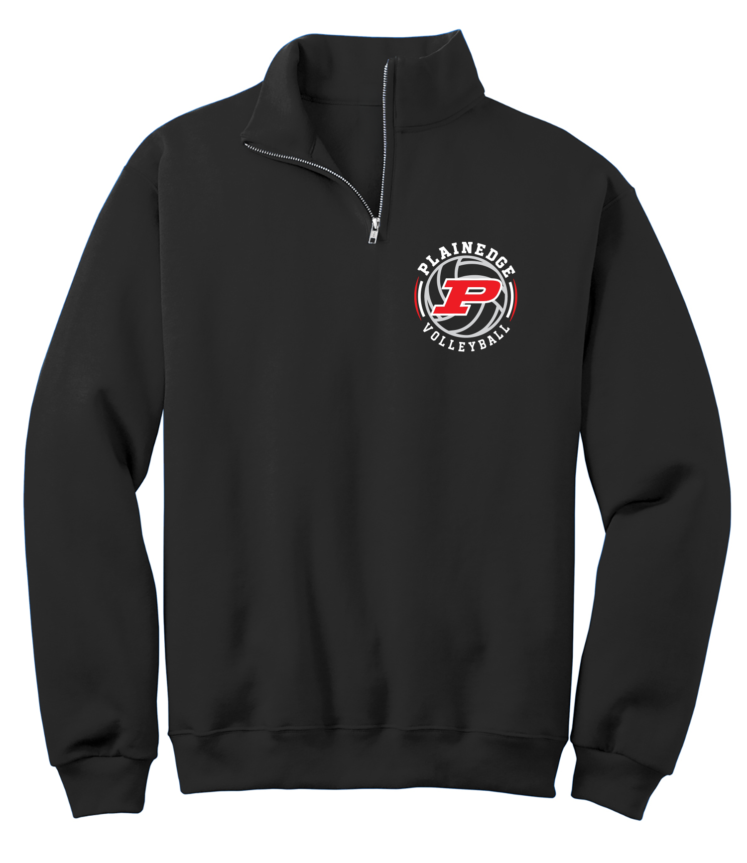 PLAINEDGE VOLLEYBALL Embroidered 1/4 zip sweatshirt