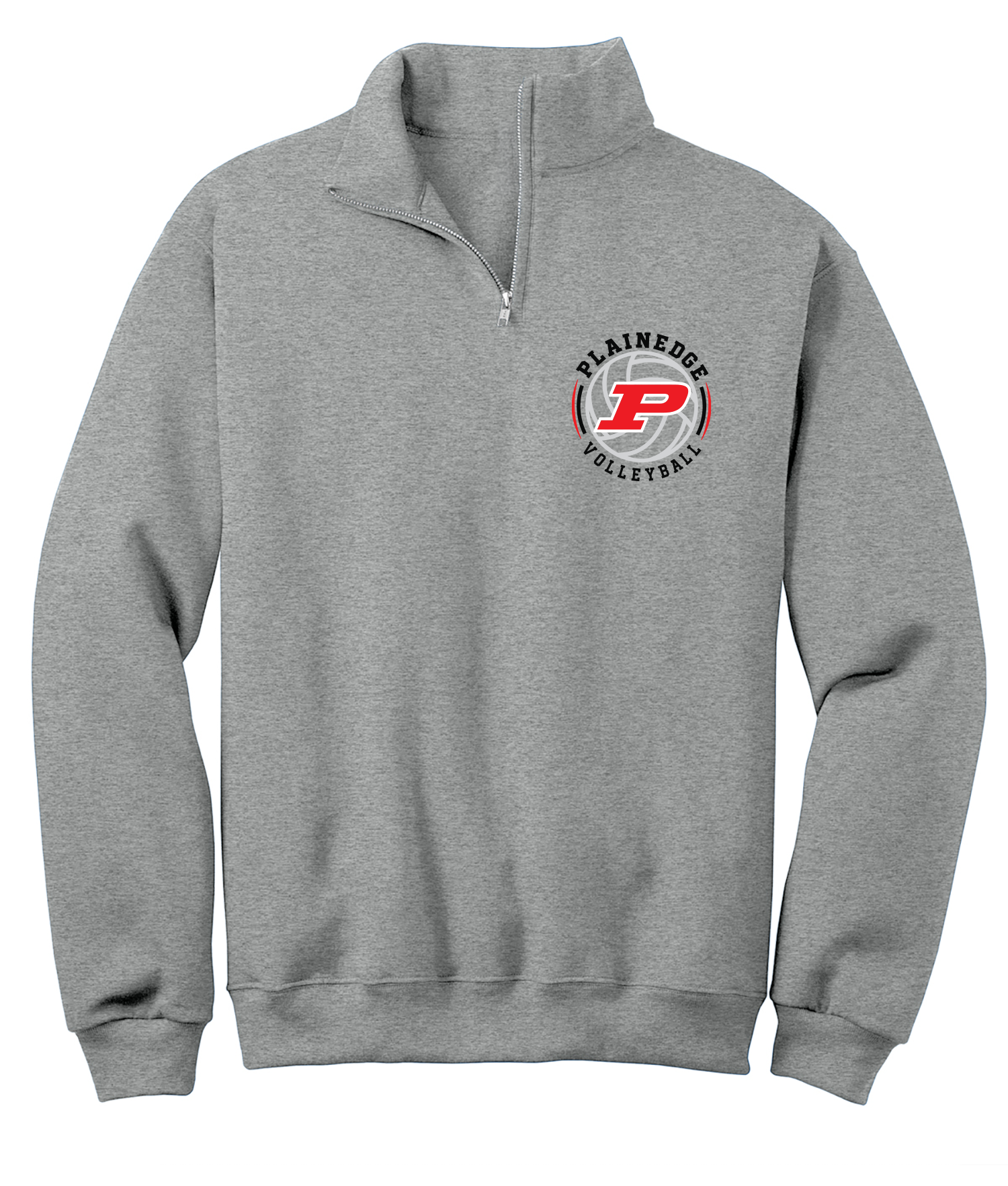 PLAINEDGE VOLLEYBALL Embroidered 1/4 zip sweatshirt