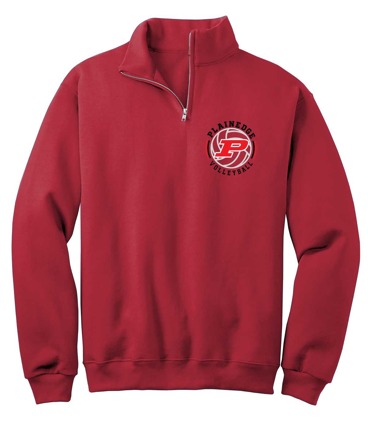 PLAINEDGE VOLLEYBALL Embroidered 1/4 zip sweatshirt