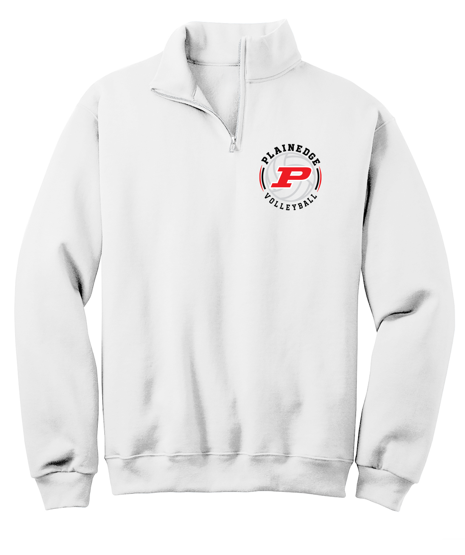 PLAINEDGE VOLLEYBALL Embroidered 1/4 zip sweatshirt