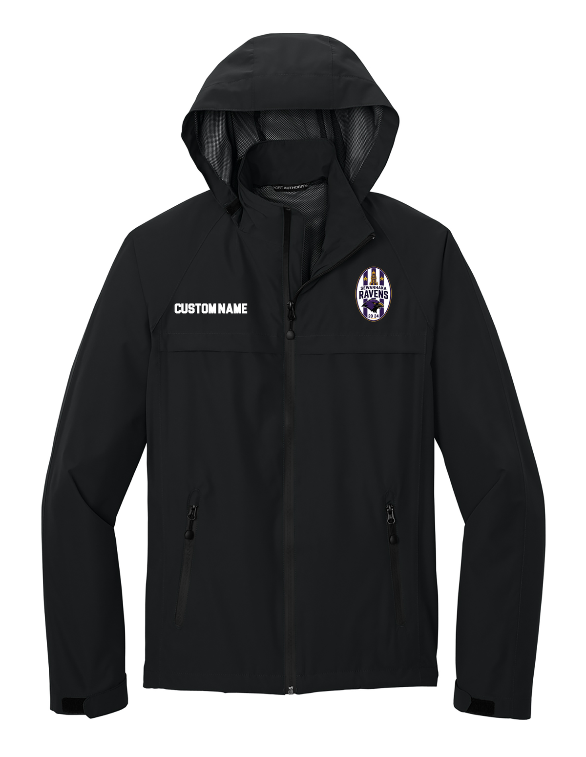 SEWANHAKA RAVENS BOYS SOCCER PRINTED WATERPROOF JACKET J333