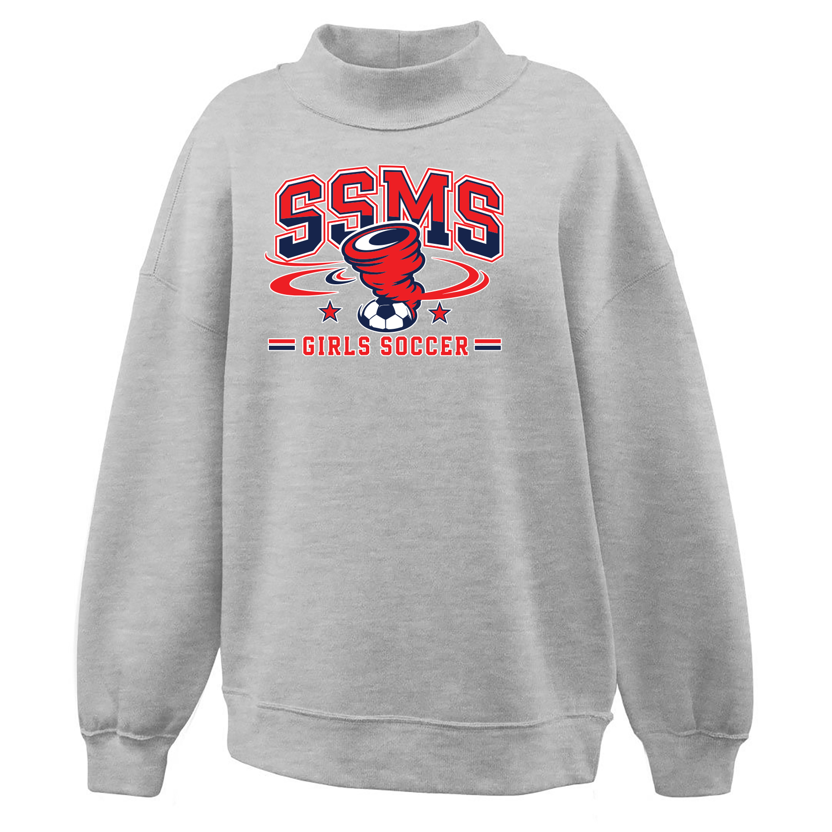 SSMS GIRLS SOCCER Pennant Juliet Mock-neck sweatshirt