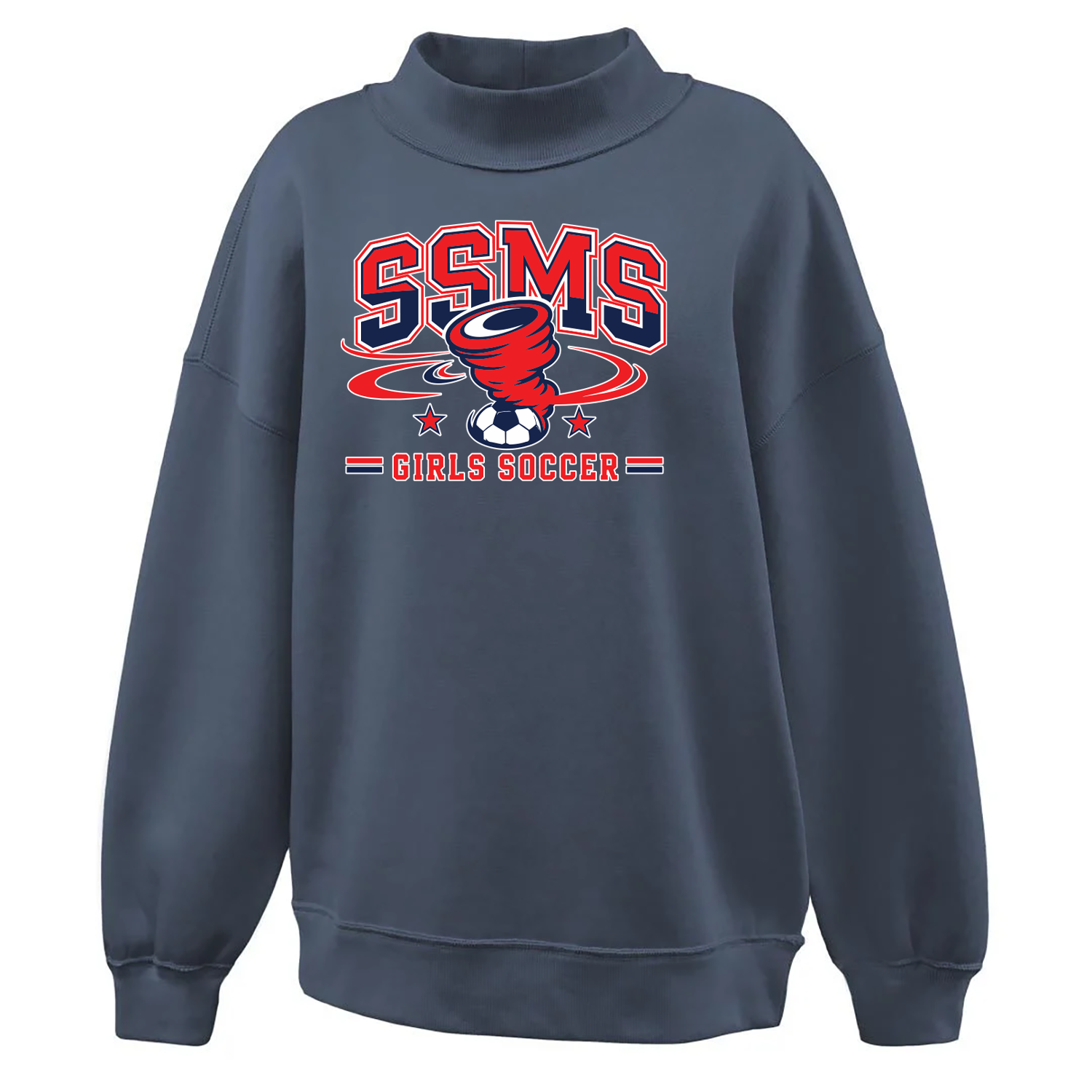 SSMS GIRLS SOCCER Pennant Juliet Mock-neck sweatshirt
