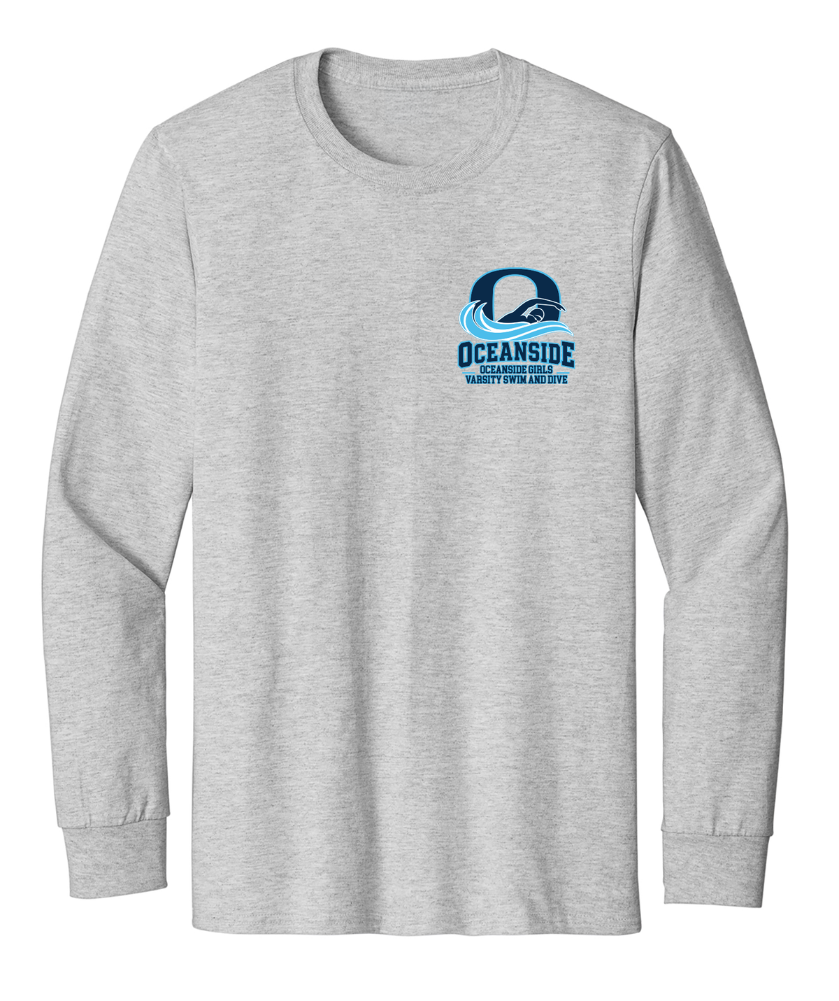 OCEANSIDE GIRLS VARSITY SWIM AND DIVE  LONG SLEEVE SHIRT 8400/5400B