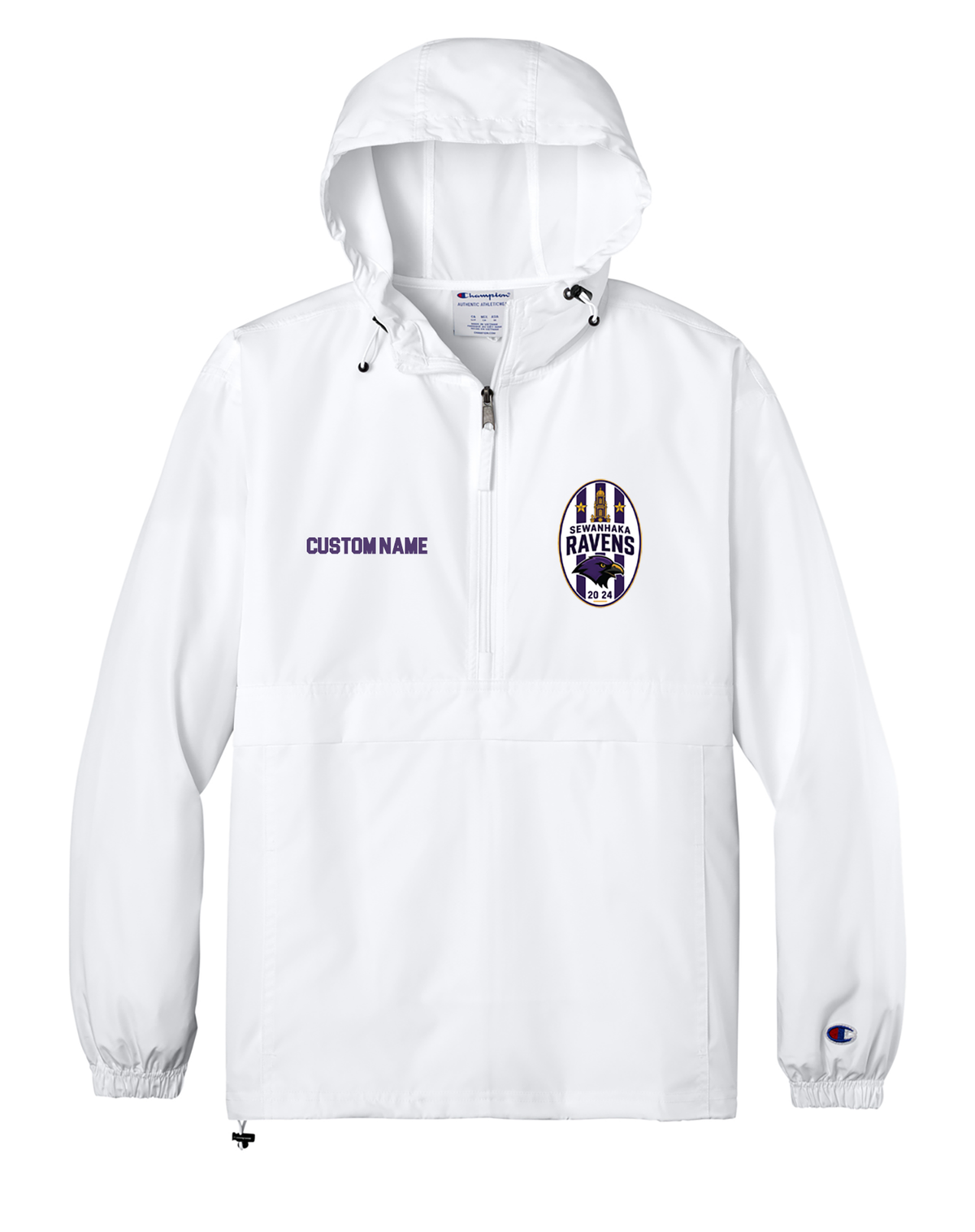 SEWANHAKA RAVENS BOYS SOCCER PRINTED CHAMPION WINDBREAKER c0200