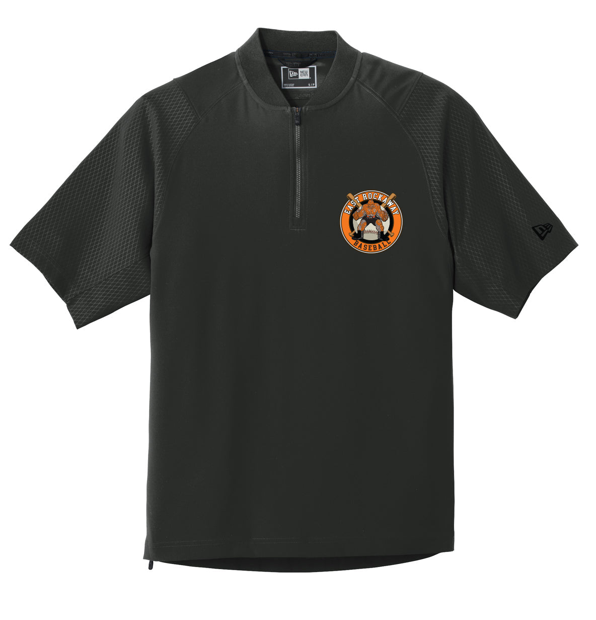 EAST ROCKAWAY BASEBALL Embroidered New Era® Cage Short Sleeve 1/4-Zip Jacket