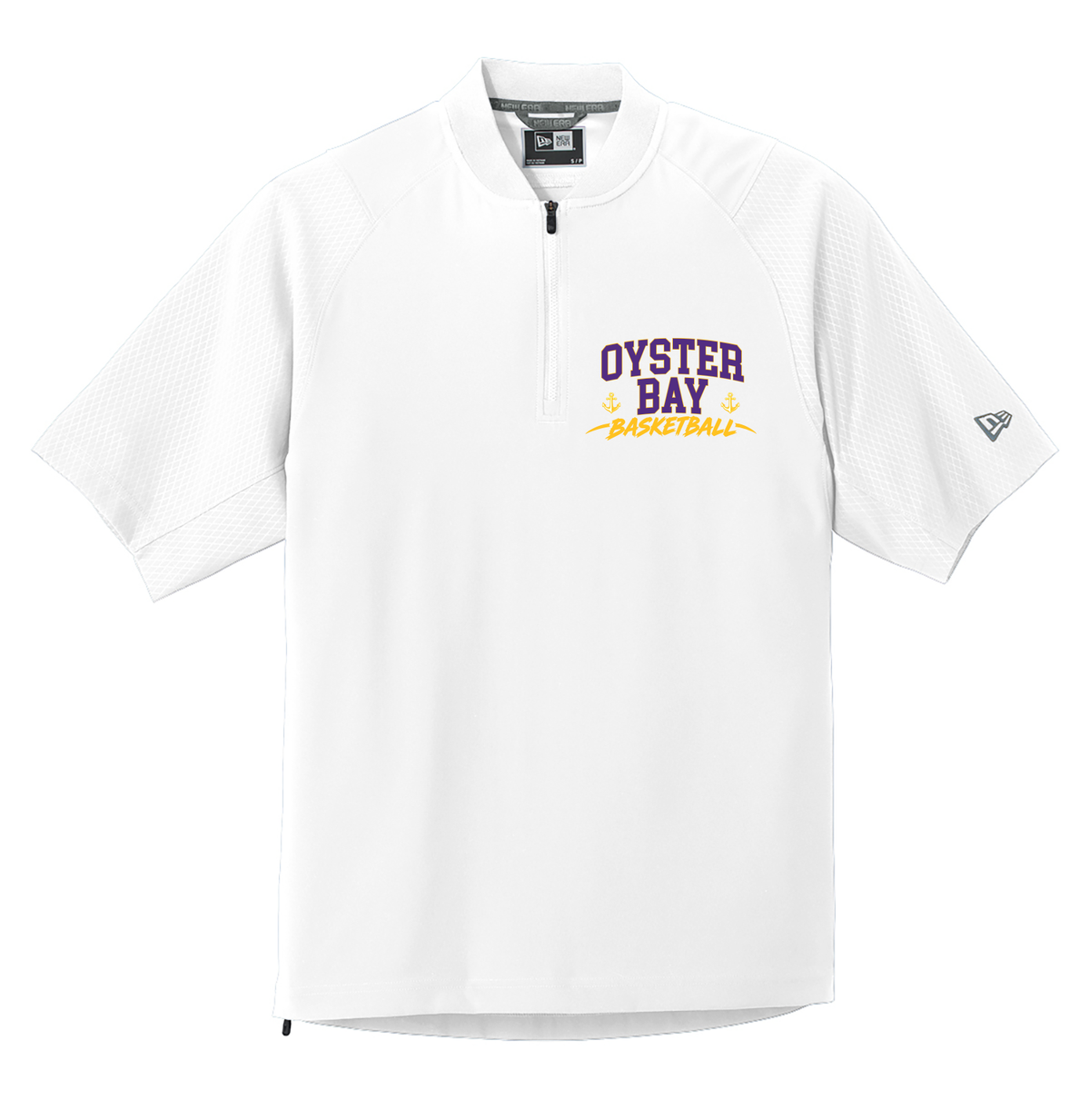 Oyster Bay Basketball Printed New Era Cage short sleeve 1/4zip