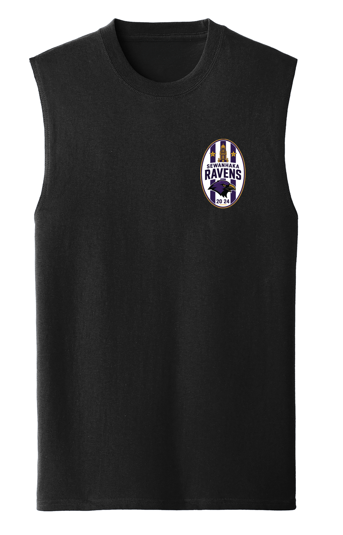 SEWANHAKA RAVENS BOYS SOCCER SLEEVELESS COTTON SHIRT PC54SL