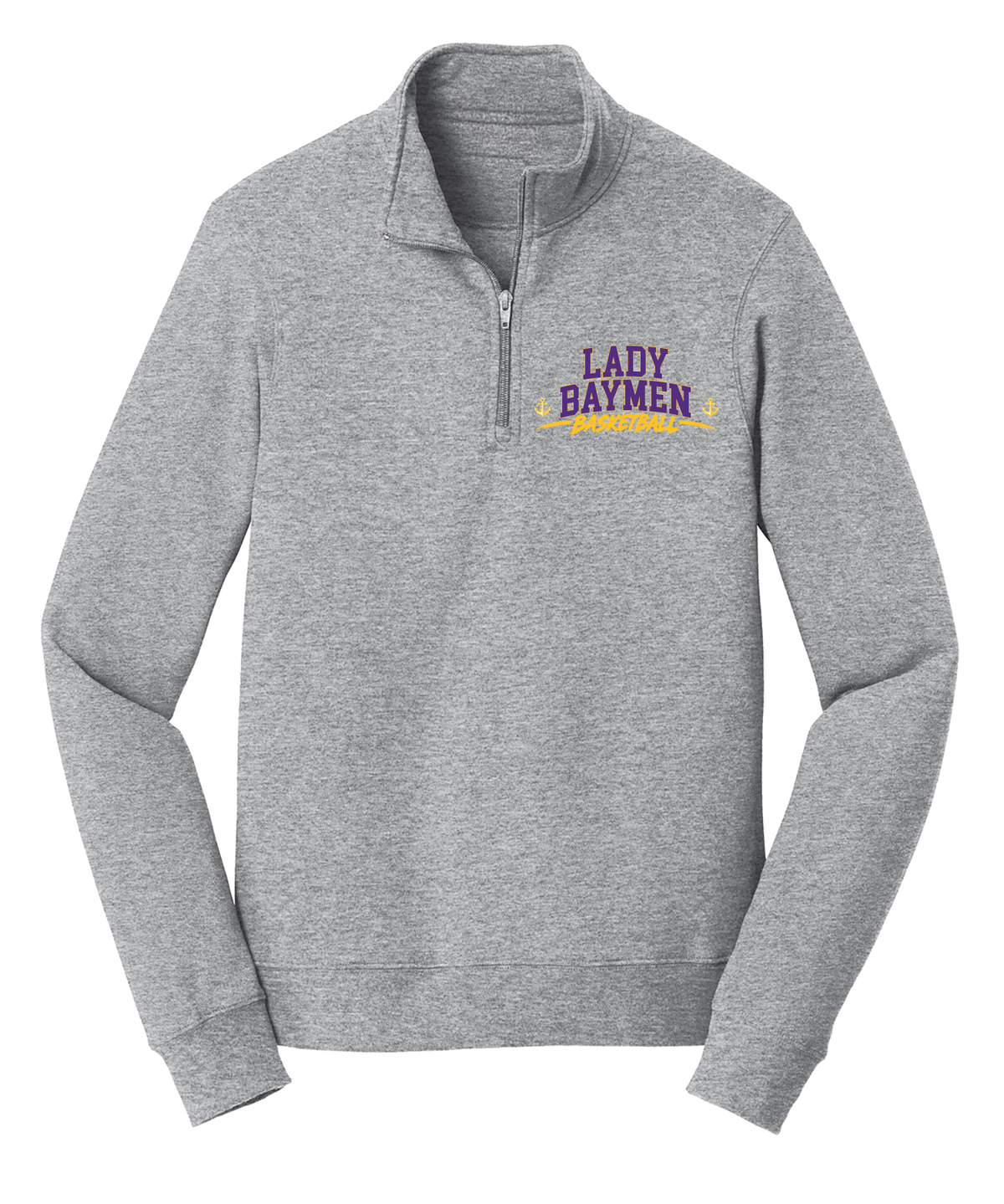Oyster Bay Ladies Basketball Printed Long Sleeve 1/4 Zip sweatshirt PC8500