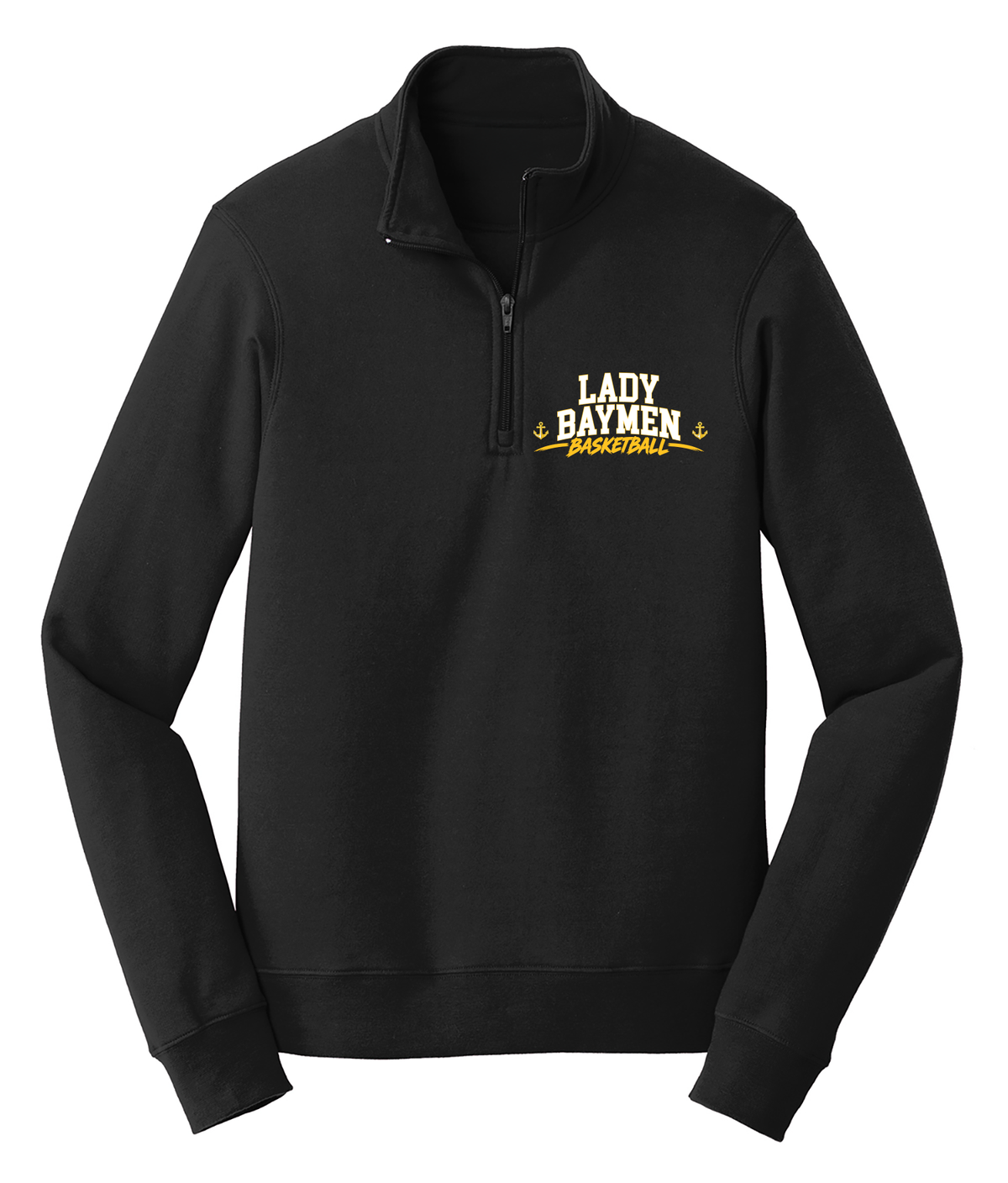 Oyster Bay Ladies Basketball Printed Long Sleeve 1/4 Zip sweatshirt PC8500
