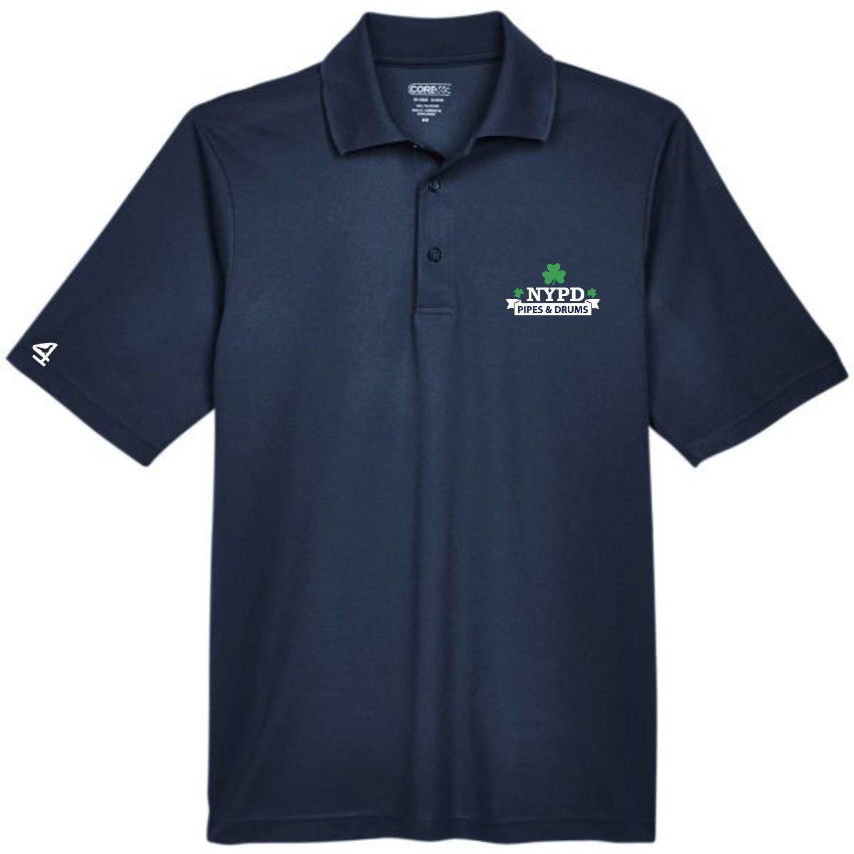 NYPD PIPES AND DRUMS Men's Performance Pique Polo