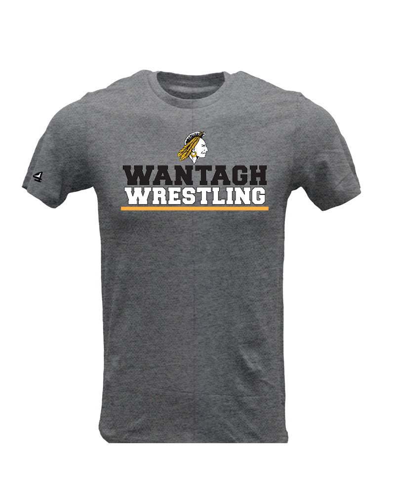 Wantagh Wrestling Heather Grey Short Sleeve Match Day T Shirt
