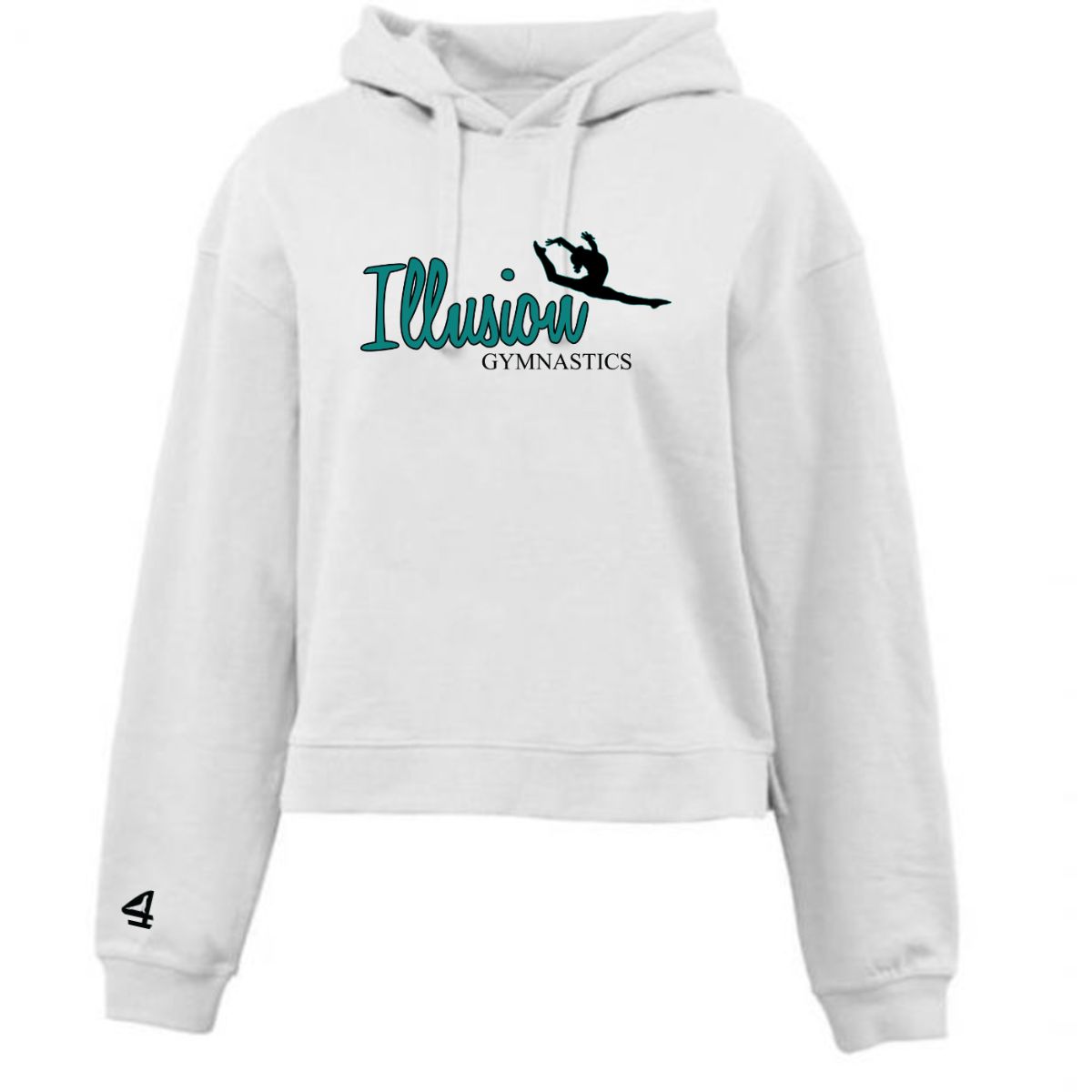 Illusion Gymnastics Adult Crop Fleece Hoodie